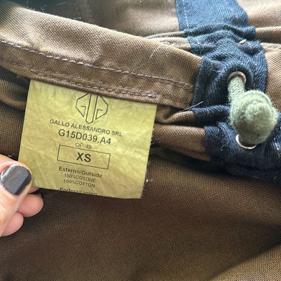 REAL Golden Goose Deluxe Brand camo khaki dark brown multi women’s coat - Picture 9 of 11